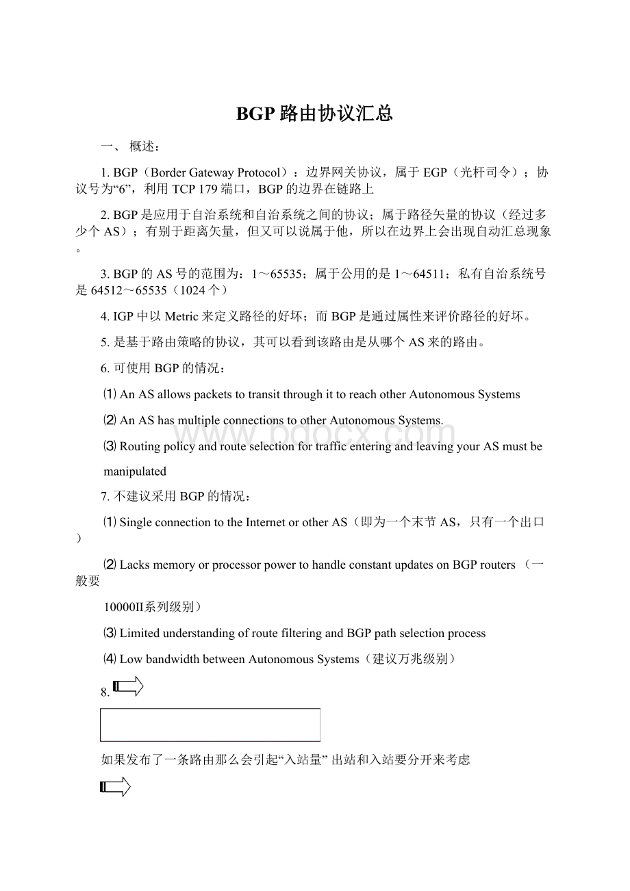 BGP路由协议汇总Word文档格式.docx