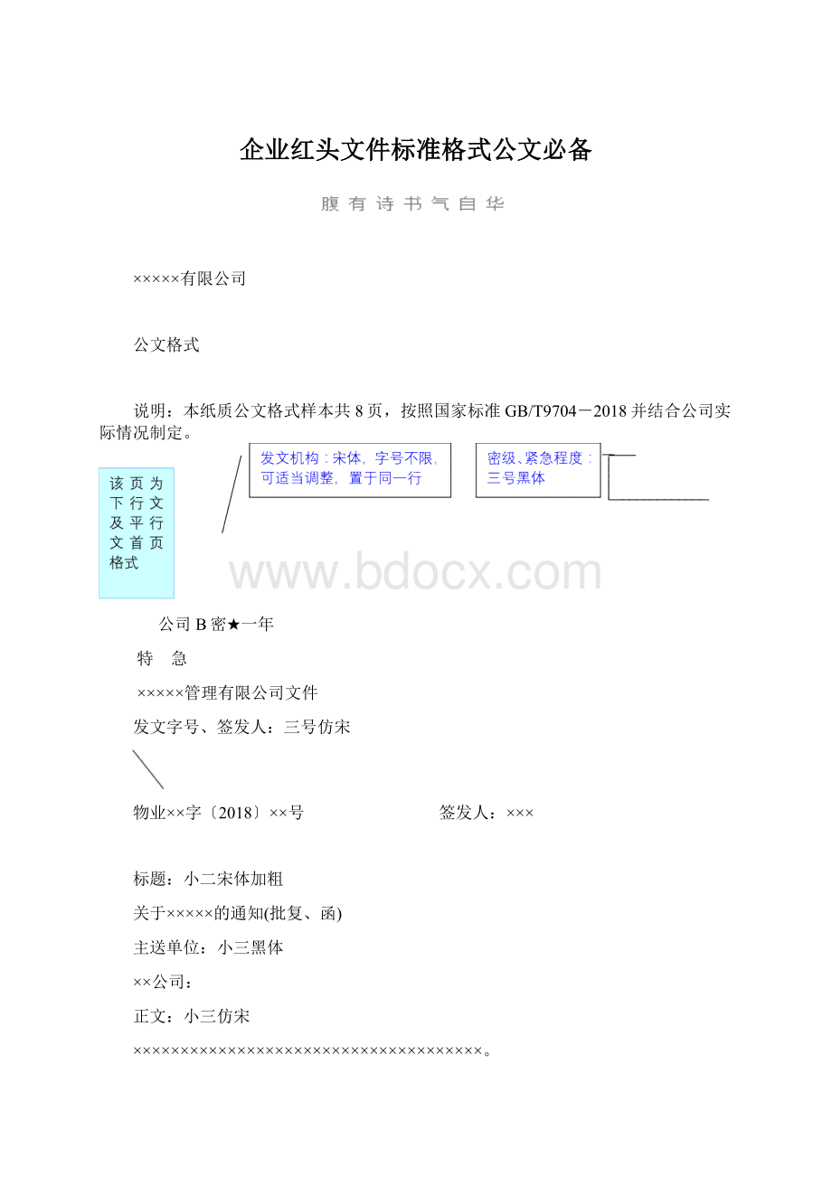 企业红头文件标准格式公文必备文档格式.docx
