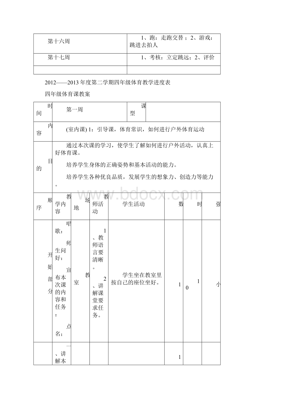 小学体育四年级下册体育教案.docx_第2页