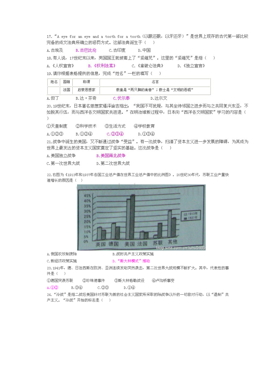 广东省历史中考题Word文档格式.docx_第3页