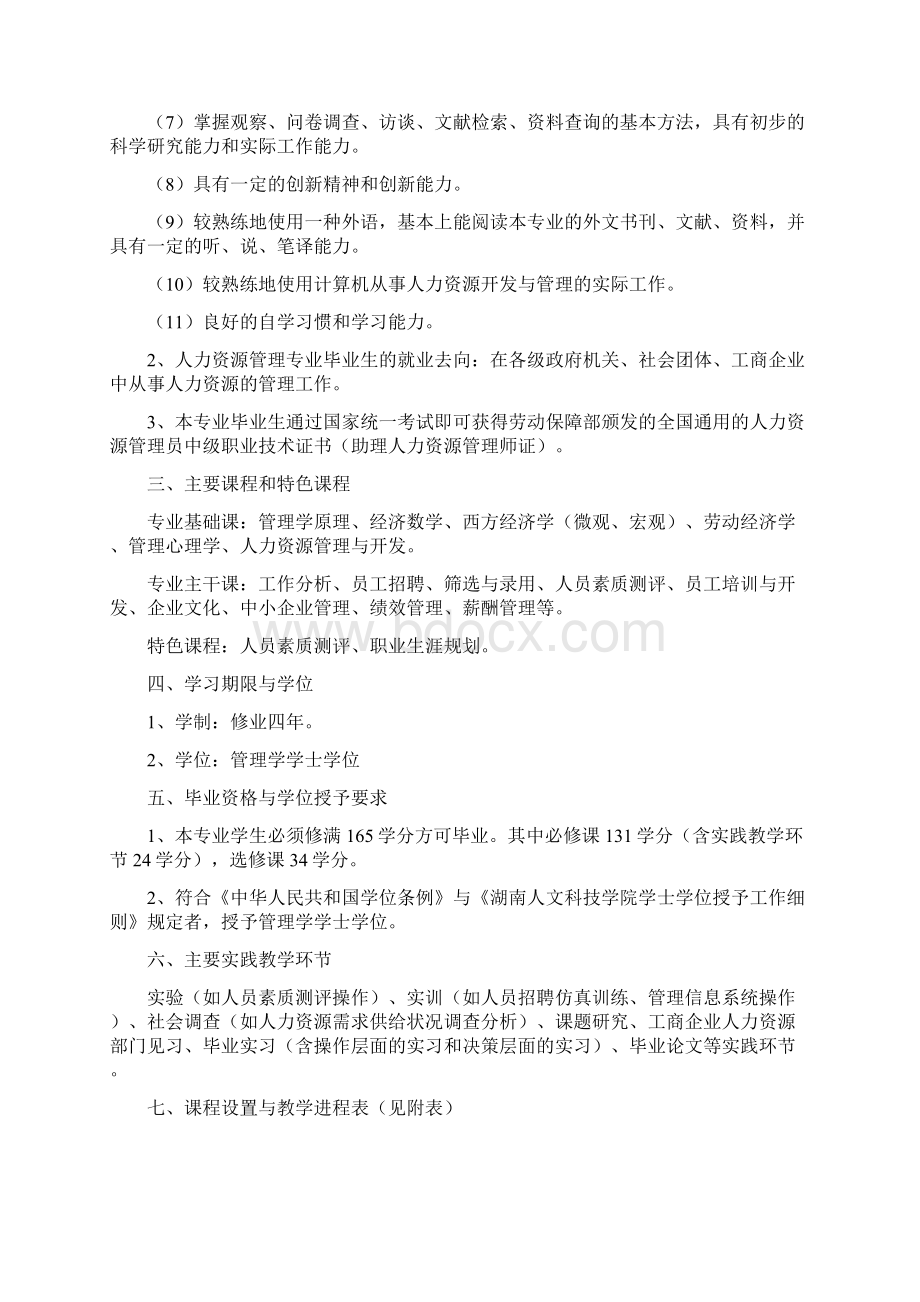 人力资源管理423专业培养计划.docx_第2页