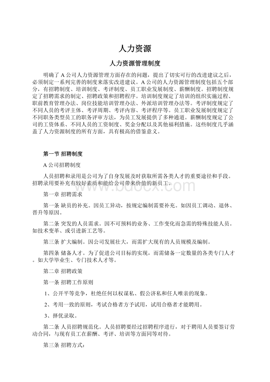 人力资源Word文档格式.docx