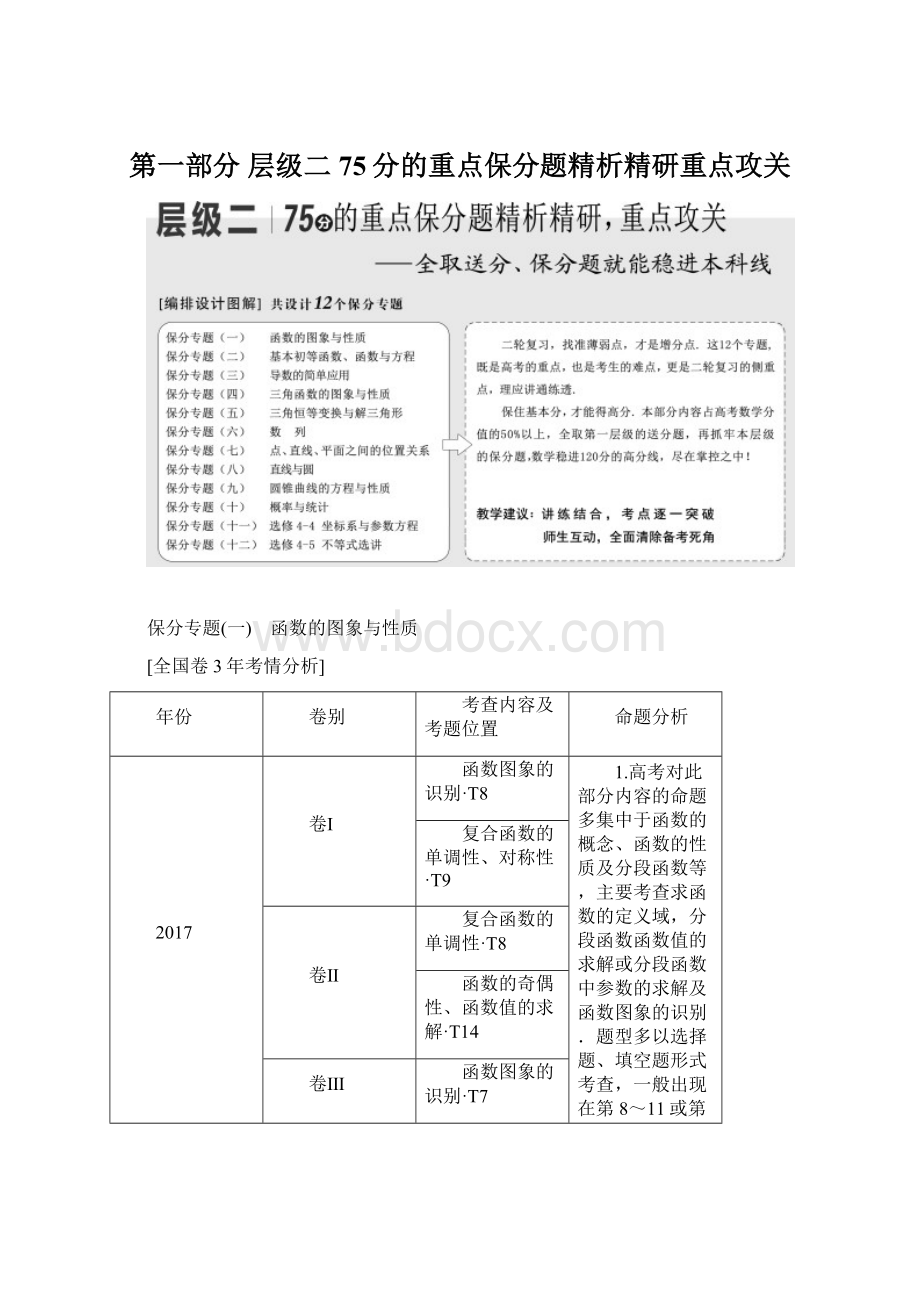 第一部分层级二75分的重点保分题精析精研重点攻关文档格式.docx_第1页