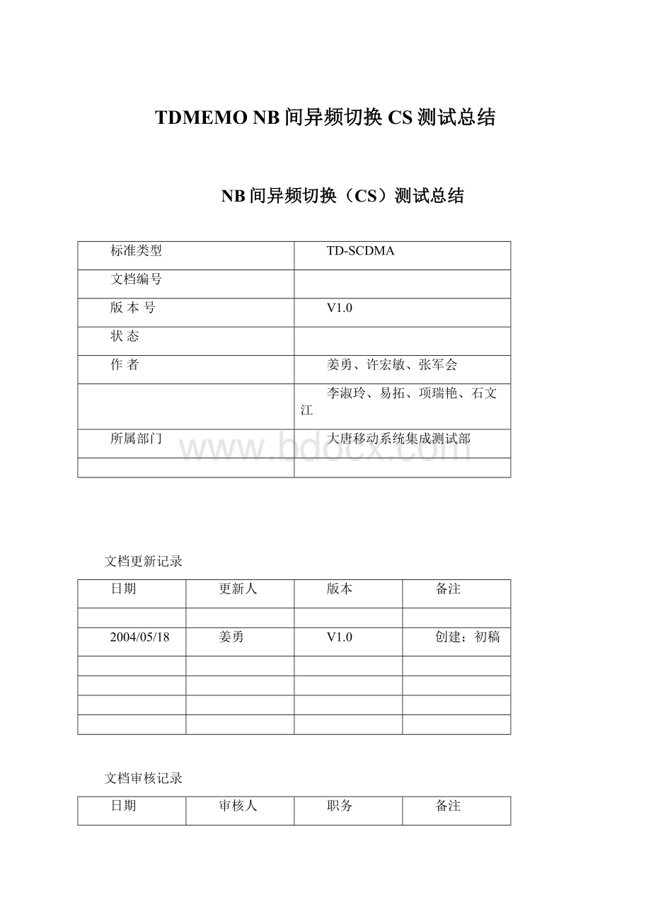 TDMEMONB间异频切换CS测试总结.docx_第1页