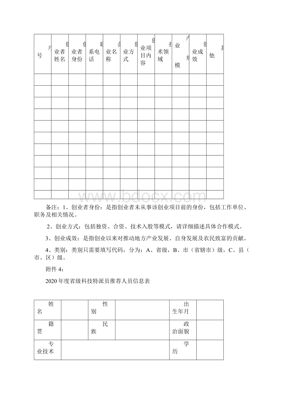 江苏省科技特派员信息登记表模板.docx_第3页