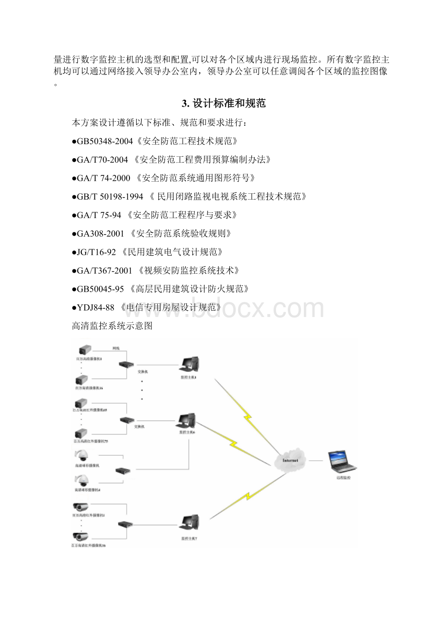 小区高清数字监控系统技术方案书.docx_第3页