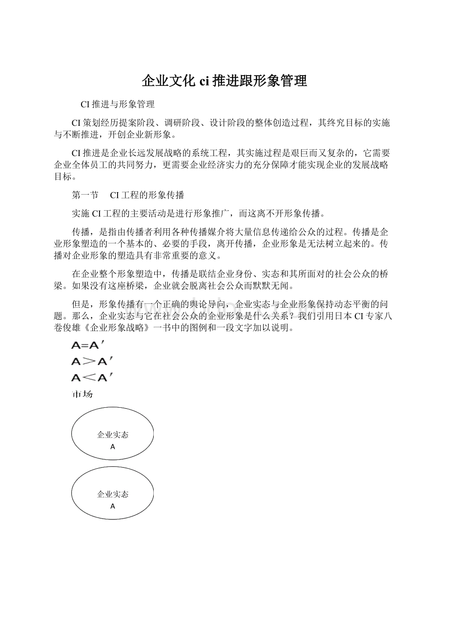 企业文化ci推进跟形象管理Word文档格式.docx