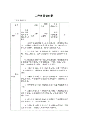 工程质量责任状Word文件下载.docx