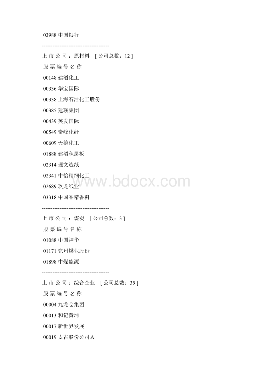 港股行业分类大全Word格式.docx_第3页