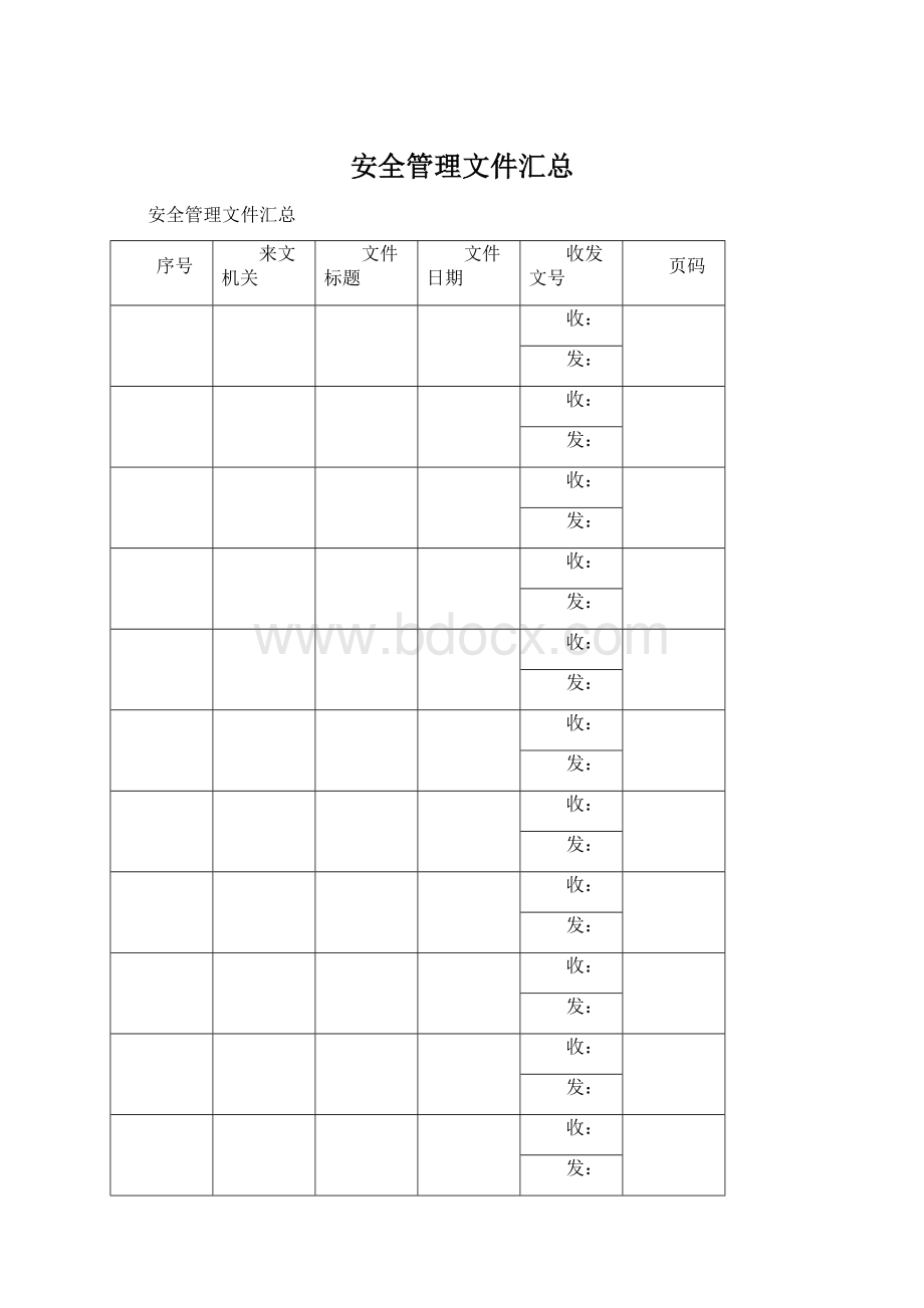 安全管理文件汇总Word格式.docx_第1页