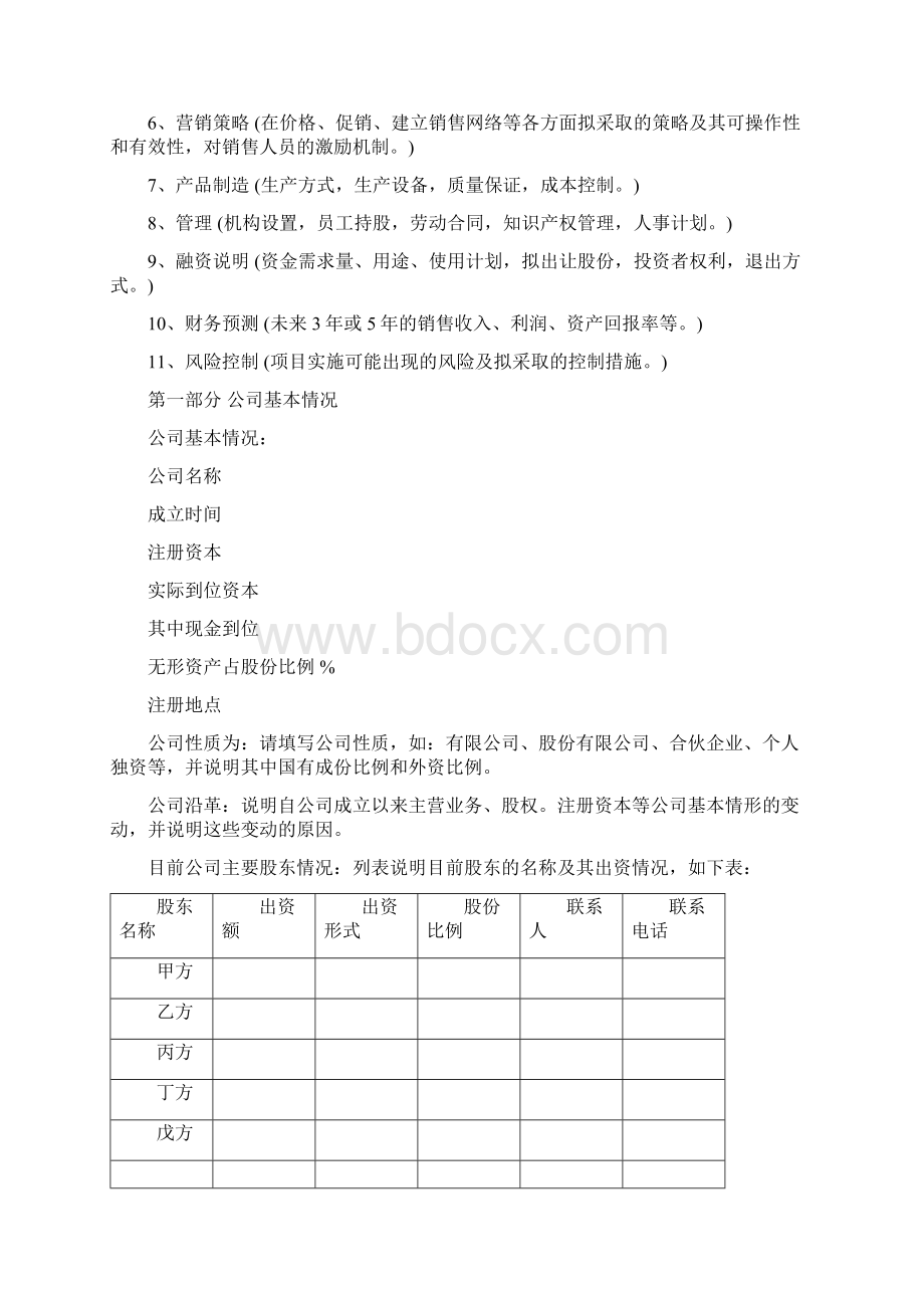 商业计划书标准格式.docx_第3页