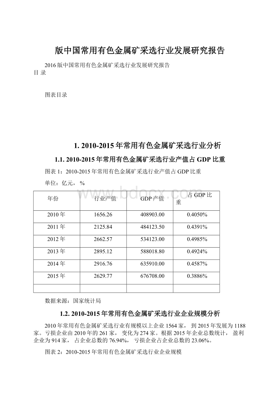 版中国常用有色金属矿采选行业发展研究报告.docx