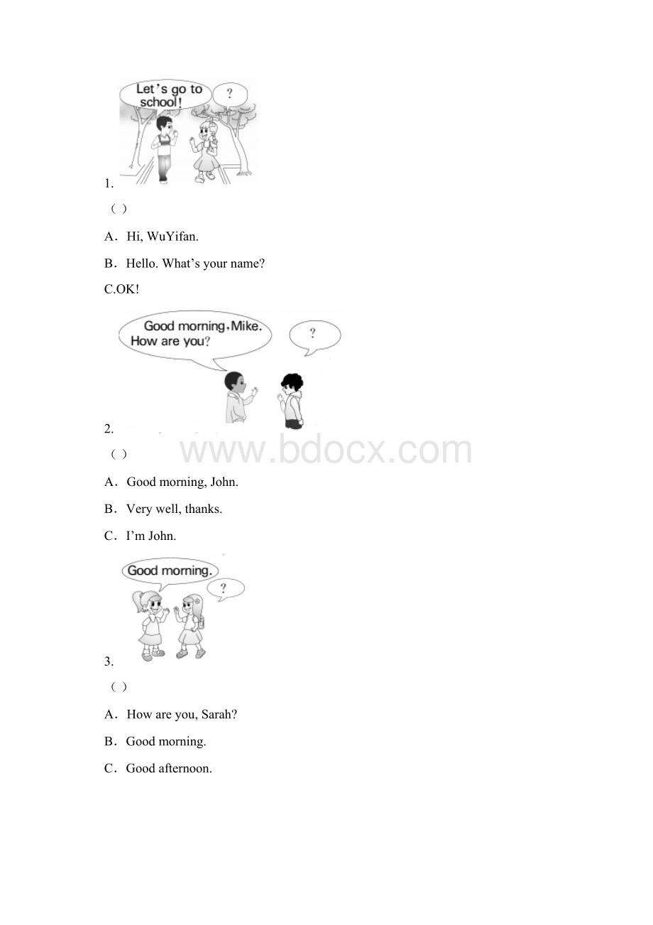 义乌市东方小学三年级上册英语期末练习无答案.docx_第2页