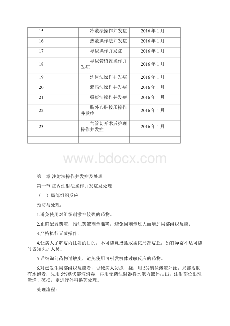 护理操作并发症处理规范及流程Word格式.docx_第2页