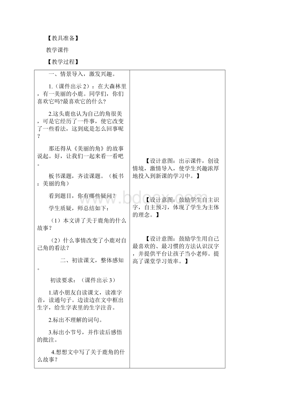 《7狮子和鹿》表格式教学设计+备课素材+课后作业含答案.docx_第2页