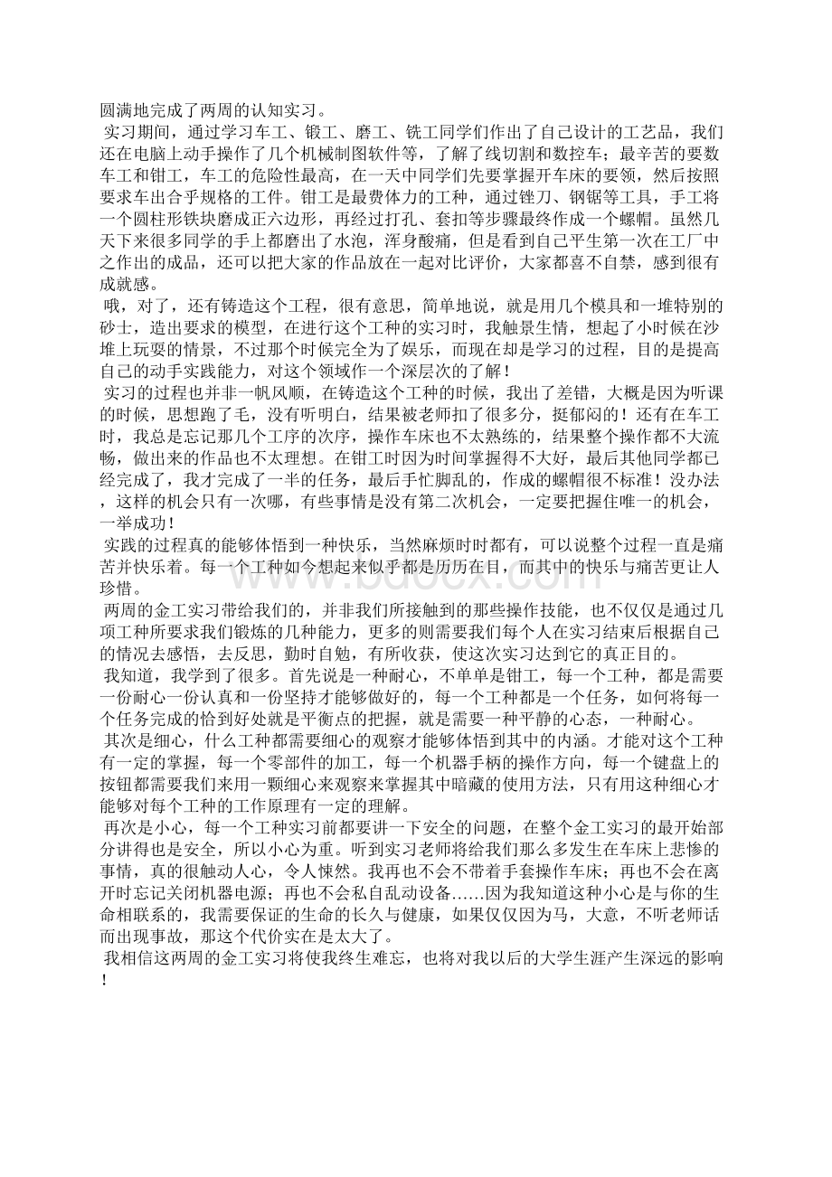 最新金工实习总结ppt模板工作总结文档五篇.docx_第3页