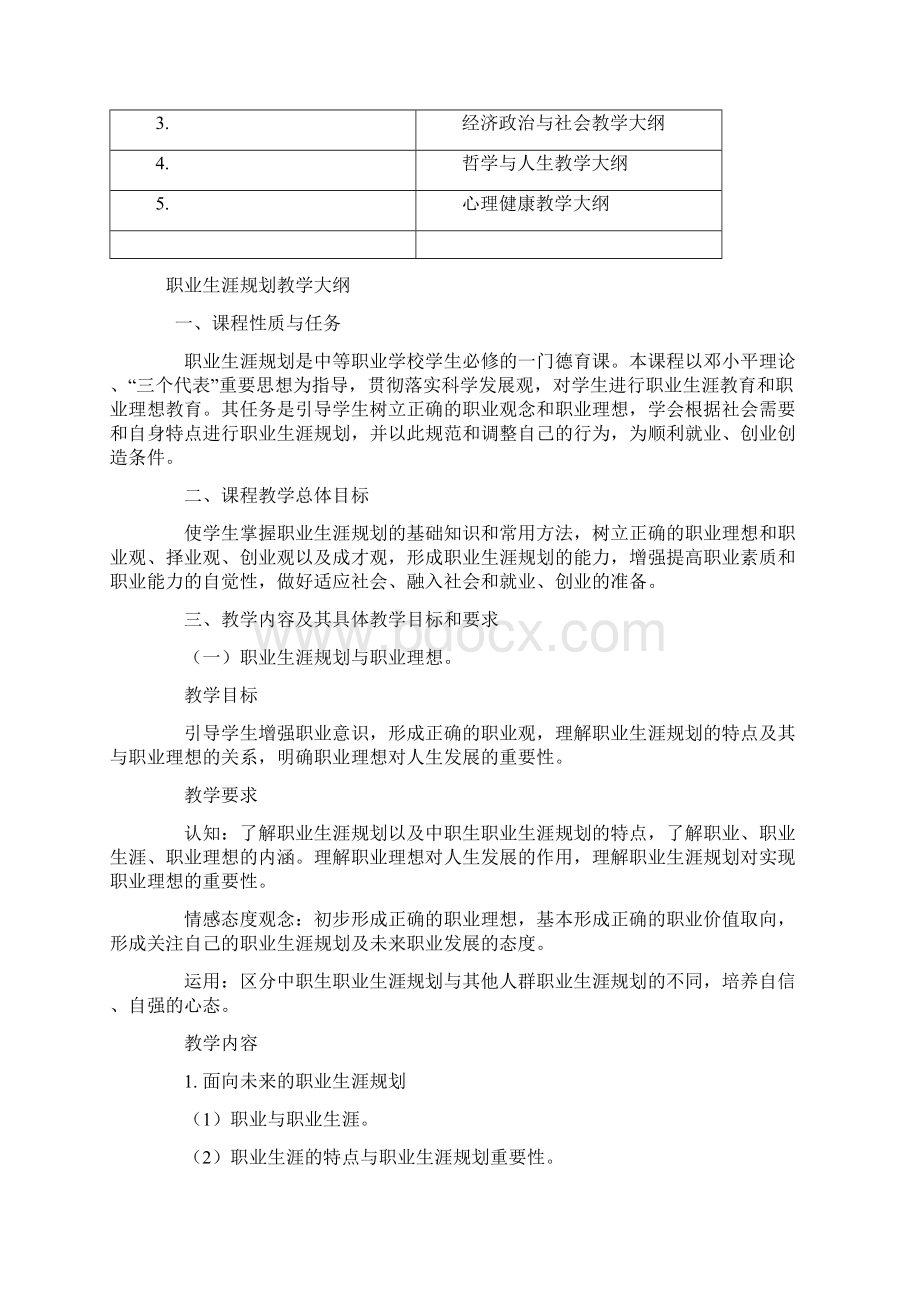 中职学校德育课课程设置教学安排1Word格式.docx_第3页