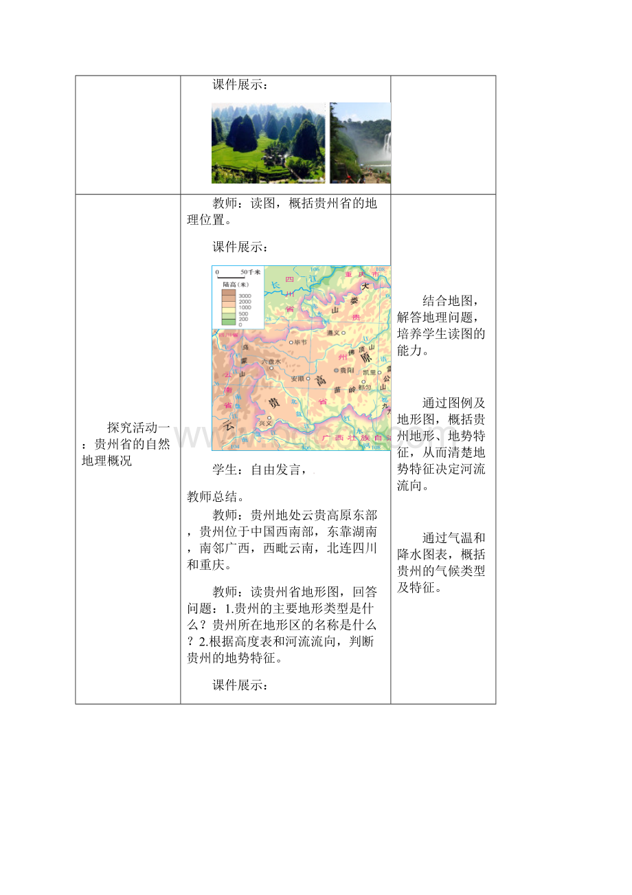 八年级地理下册84贵州省的环境保护与资源利用教案新版湘教版Word文档下载推荐.docx_第2页