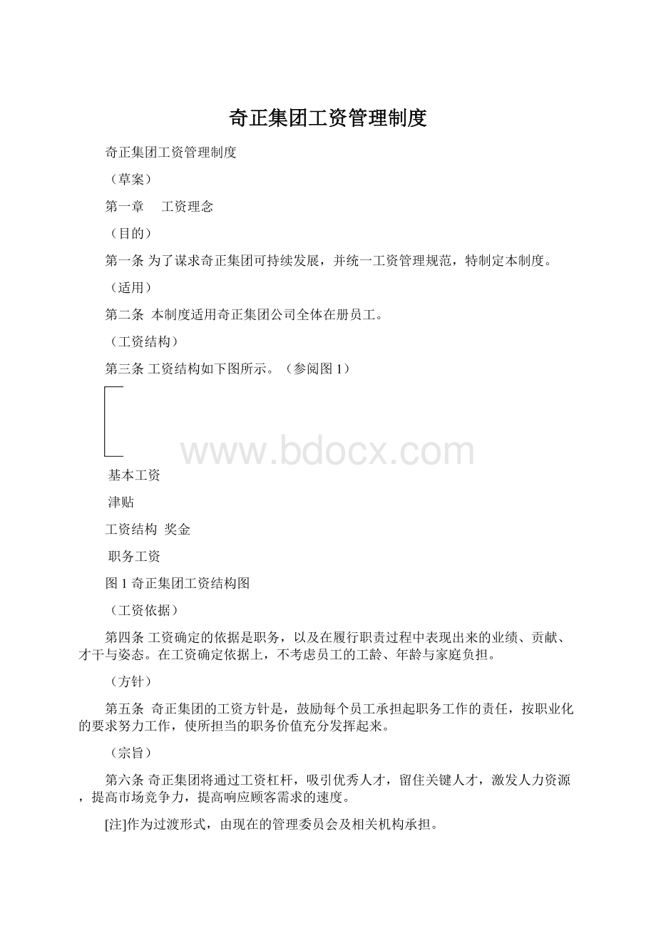 奇正集团工资管理制度.docx_第1页