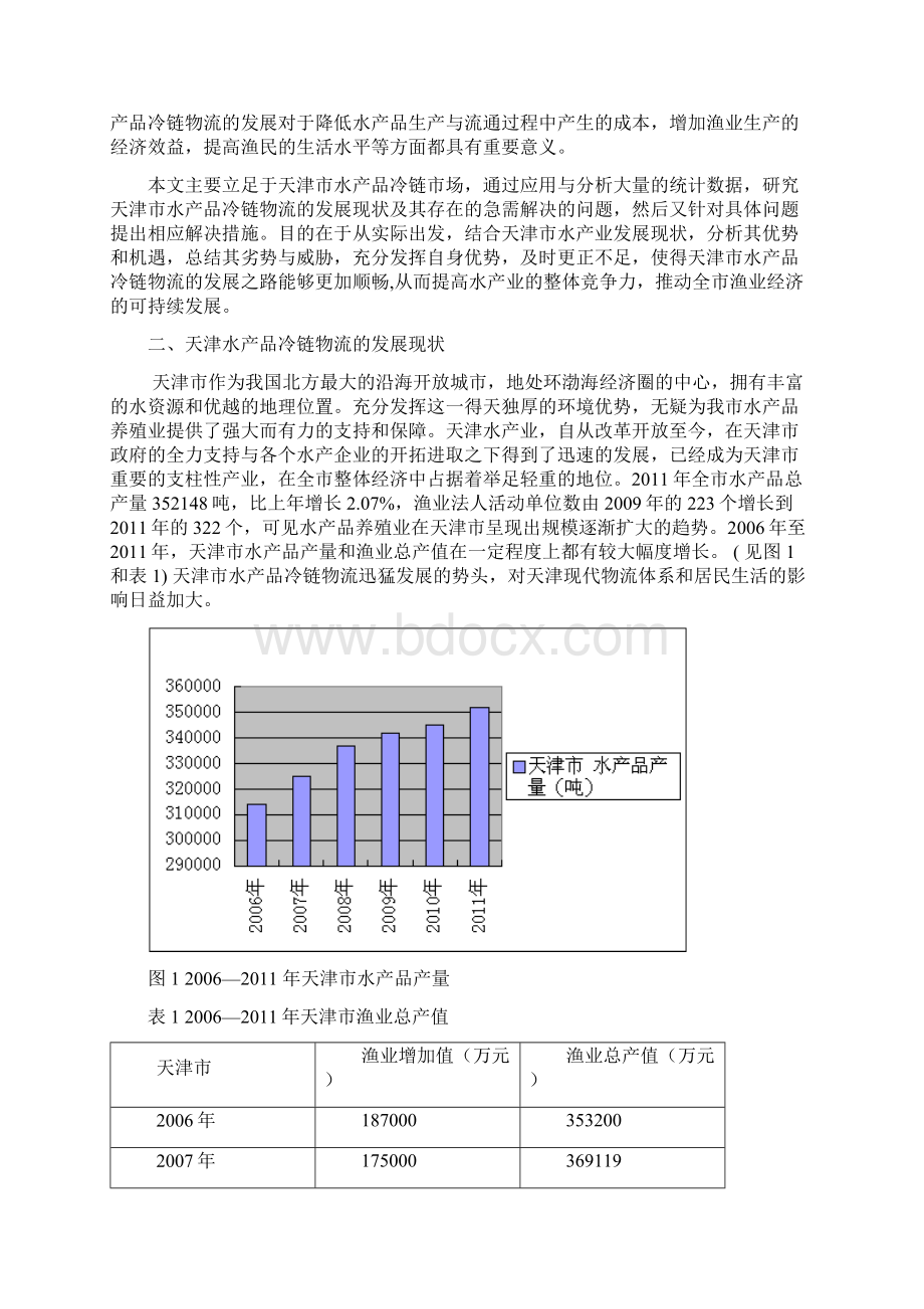 天津市水产品冷链物流的发展研究Word格式.docx_第2页