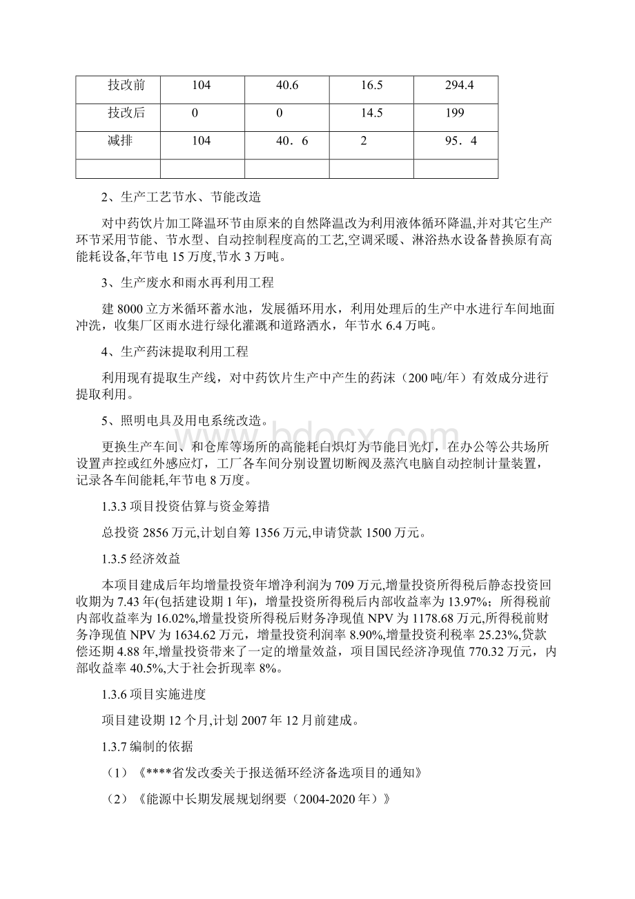 饮片生产和锅炉供汽等环节节水节能改造工程项目建议书精品.docx_第3页