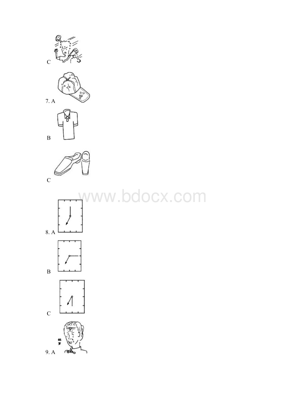 全国英语等级考试一级模拟试题.docx_第3页