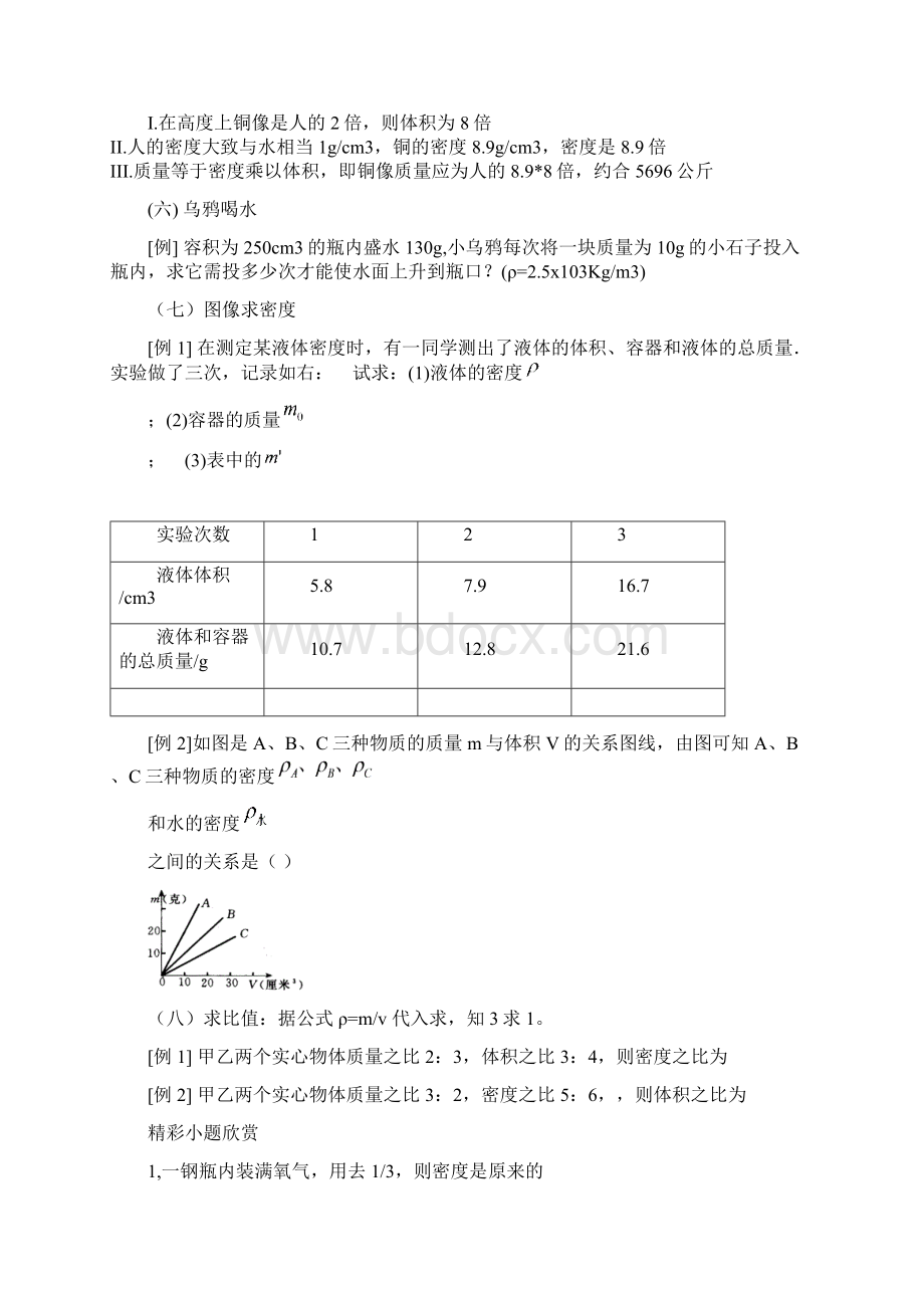 质量与密度专项练习试题MicrosoftWord文档Word格式文档下载.docx_第2页