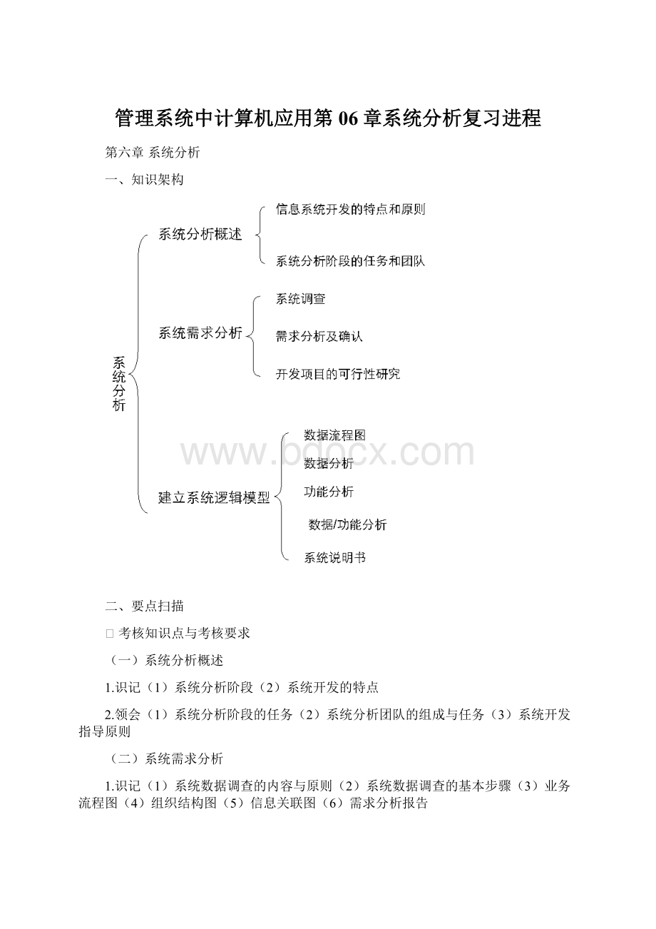 管理系统中计算机应用第06章系统分析复习进程.docx_第1页