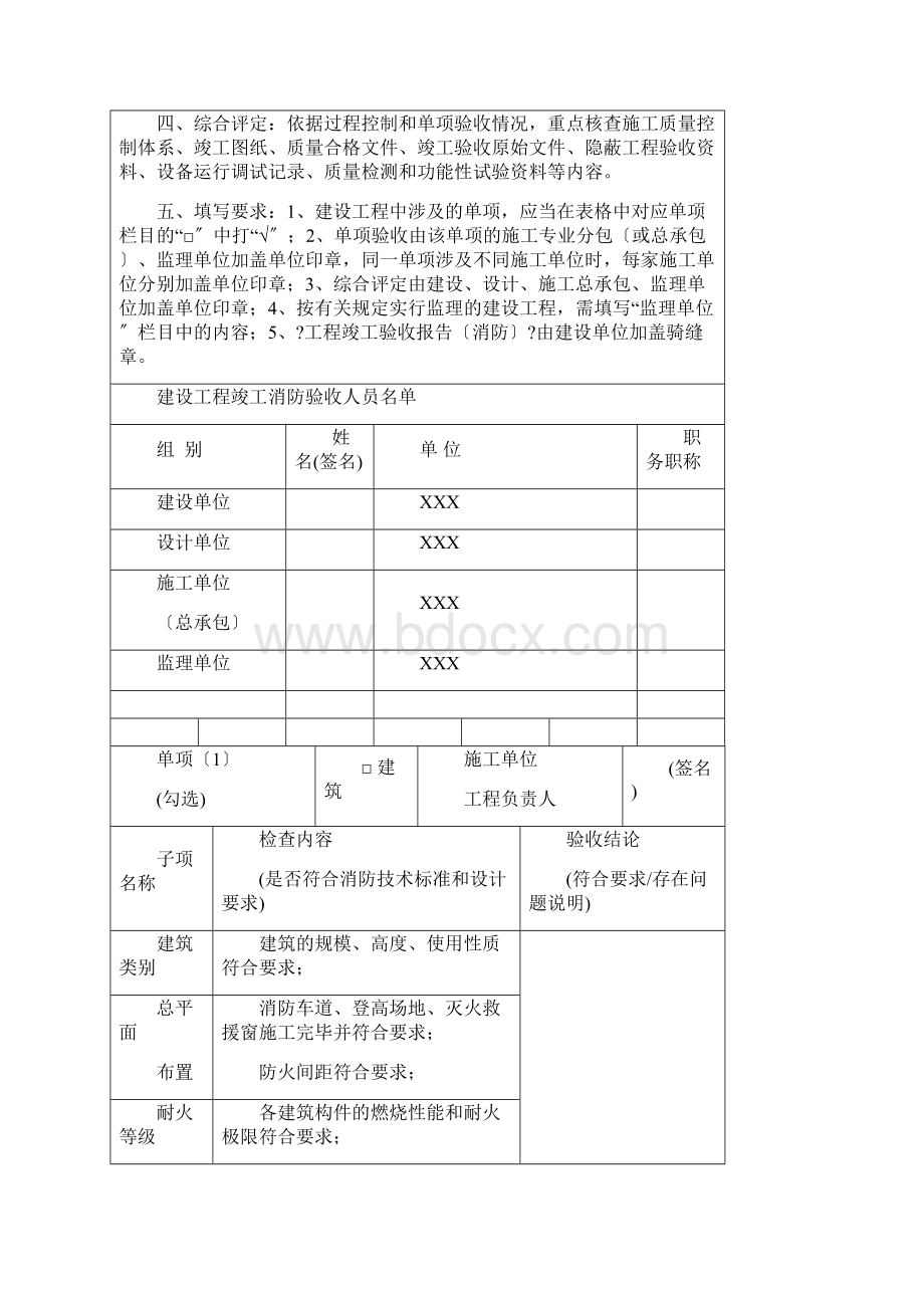 工程竣工验收报告消防模板.docx_第2页