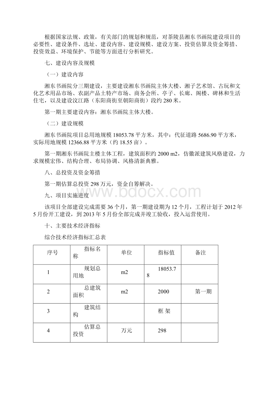 茶陵县湘东书画院项目投资可行性研究报告.docx_第2页