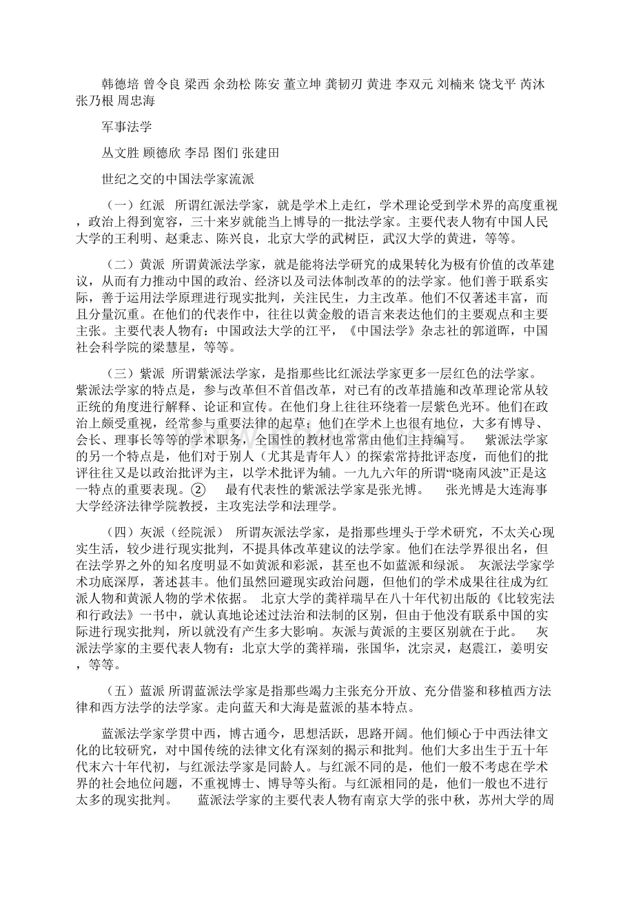 中国著名法学家大全《当代中国法学名家》.docx_第2页