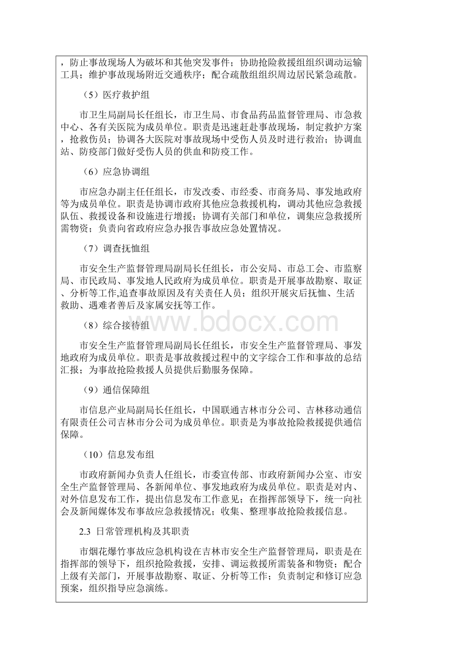 吉林市烟花爆竹事故应急预案Word格式文档下载.docx_第3页