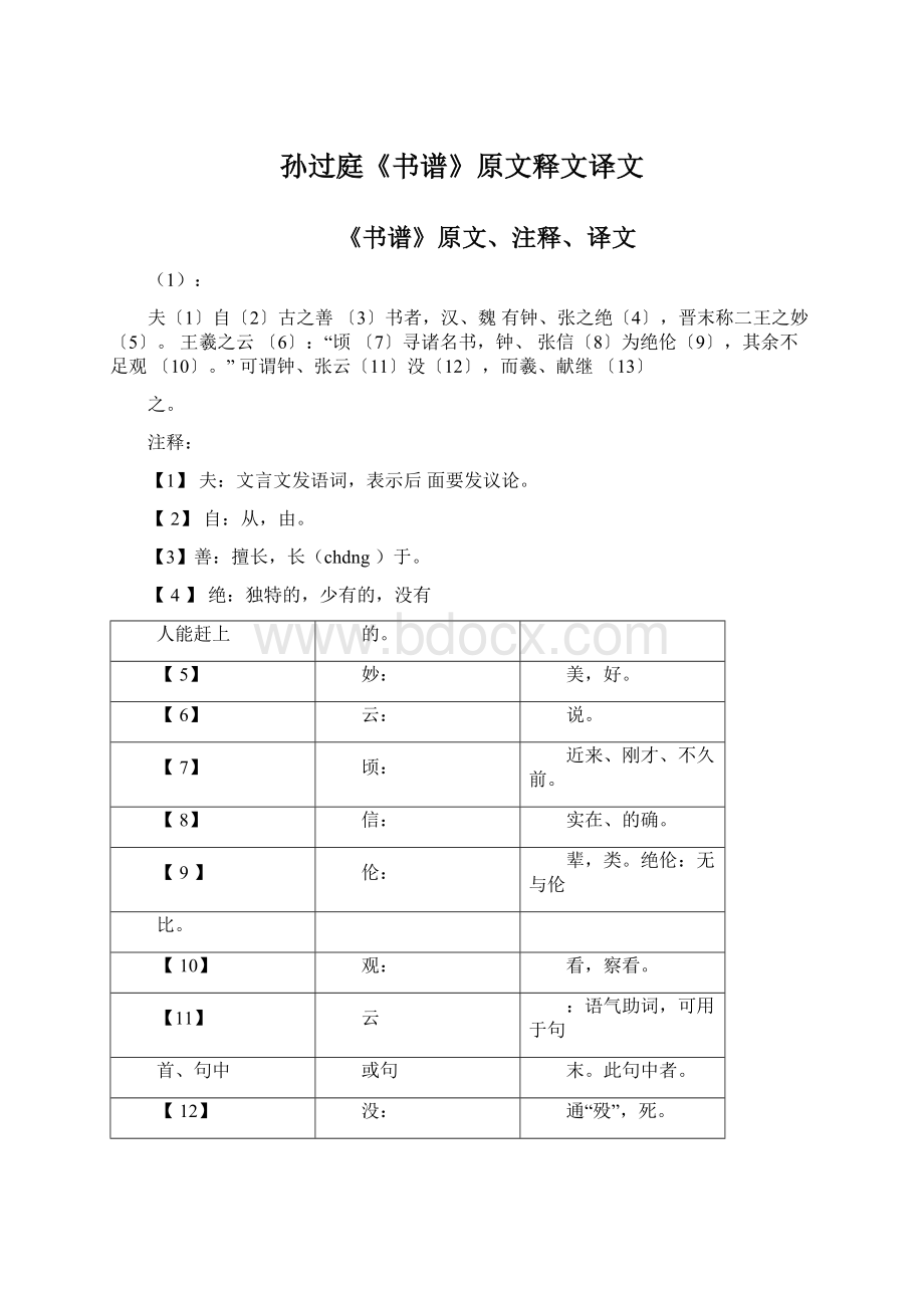 孙过庭《书谱》原文释文译文.docx_第1页