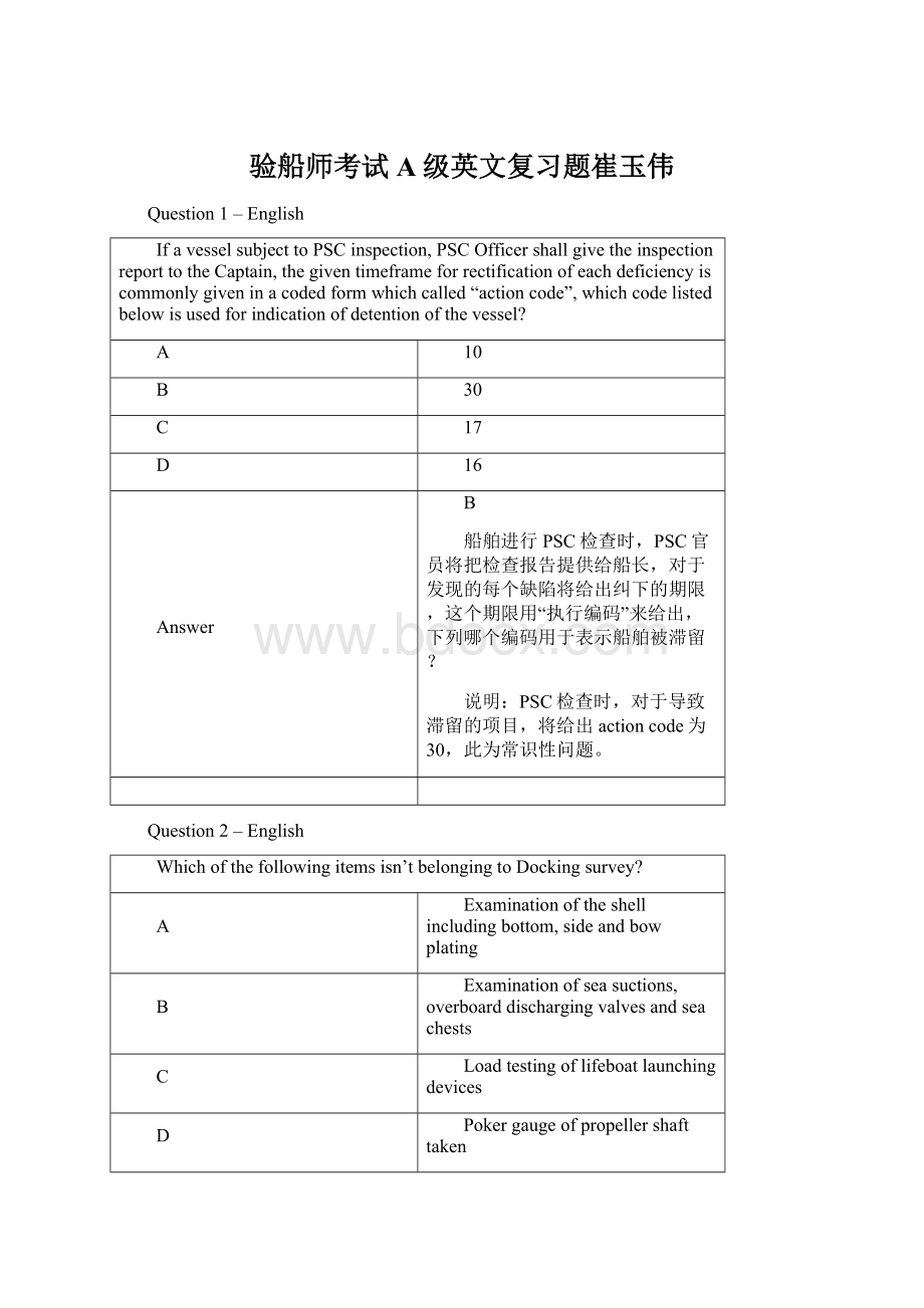 验船师考试A级英文复习题崔玉伟Word文档格式.docx_第1页