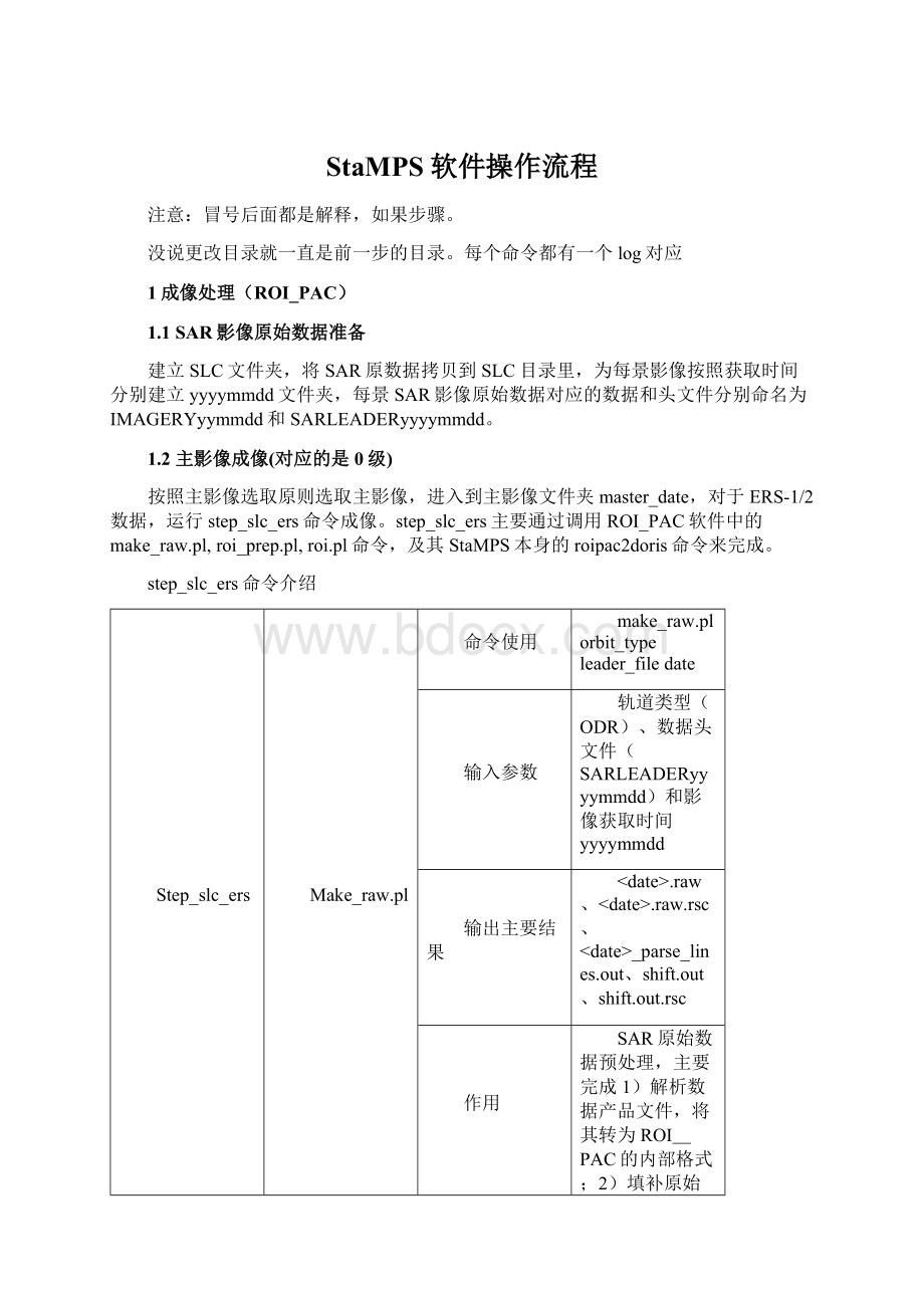 StaMPS软件操作流程.docx