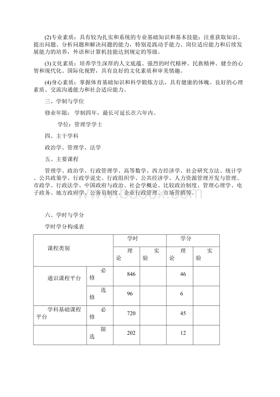 行政管理专业人才培养方案.docx_第2页