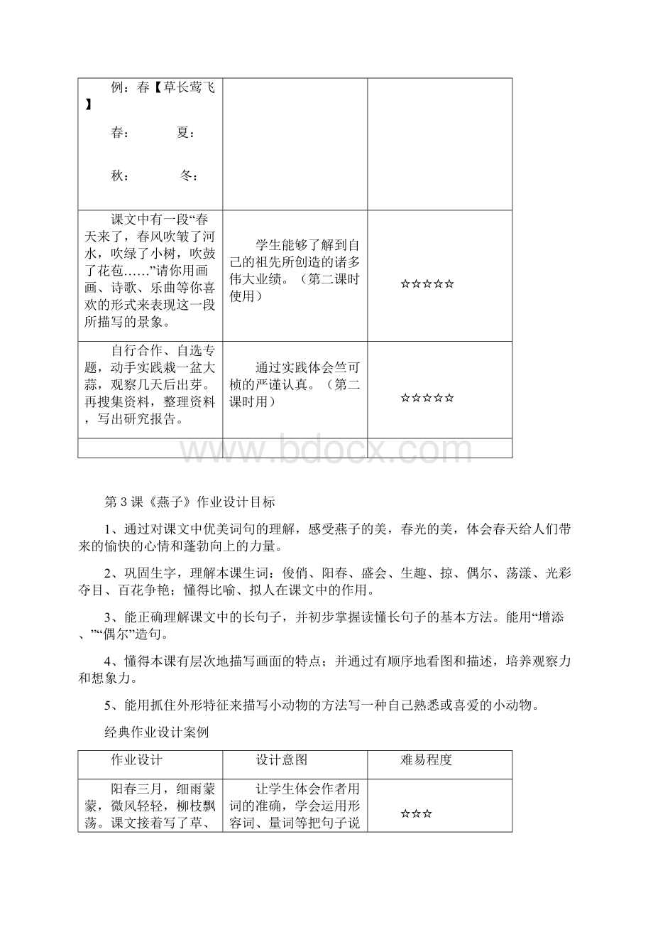 苏教版国标本小学语文四年级下册作业设计.docx_第3页