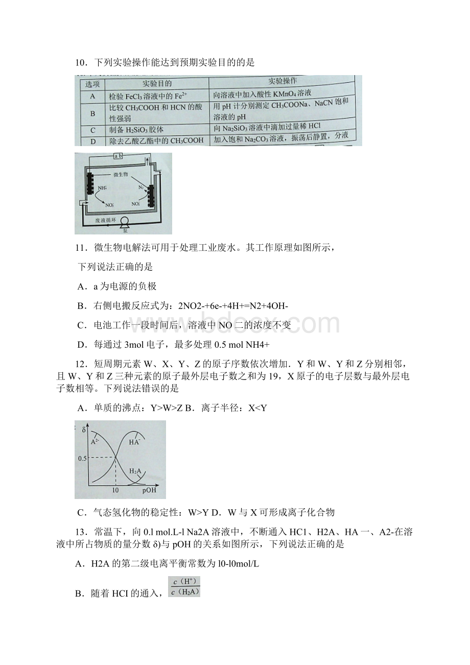 广东省深圳市高三第二次调研考试理科综合试题Word格式文档下载.docx_第3页