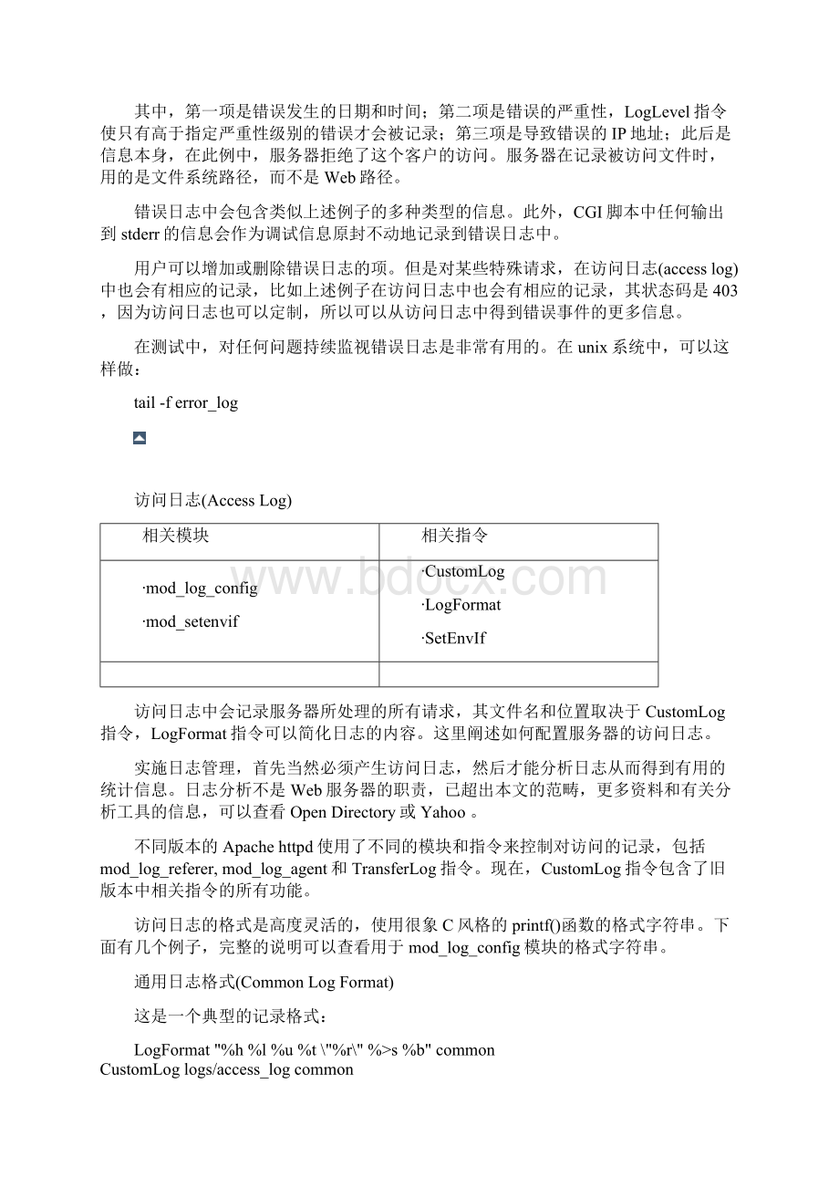 apache 配置 accesslog 日志 格式 问题Word格式文档下载.docx_第2页