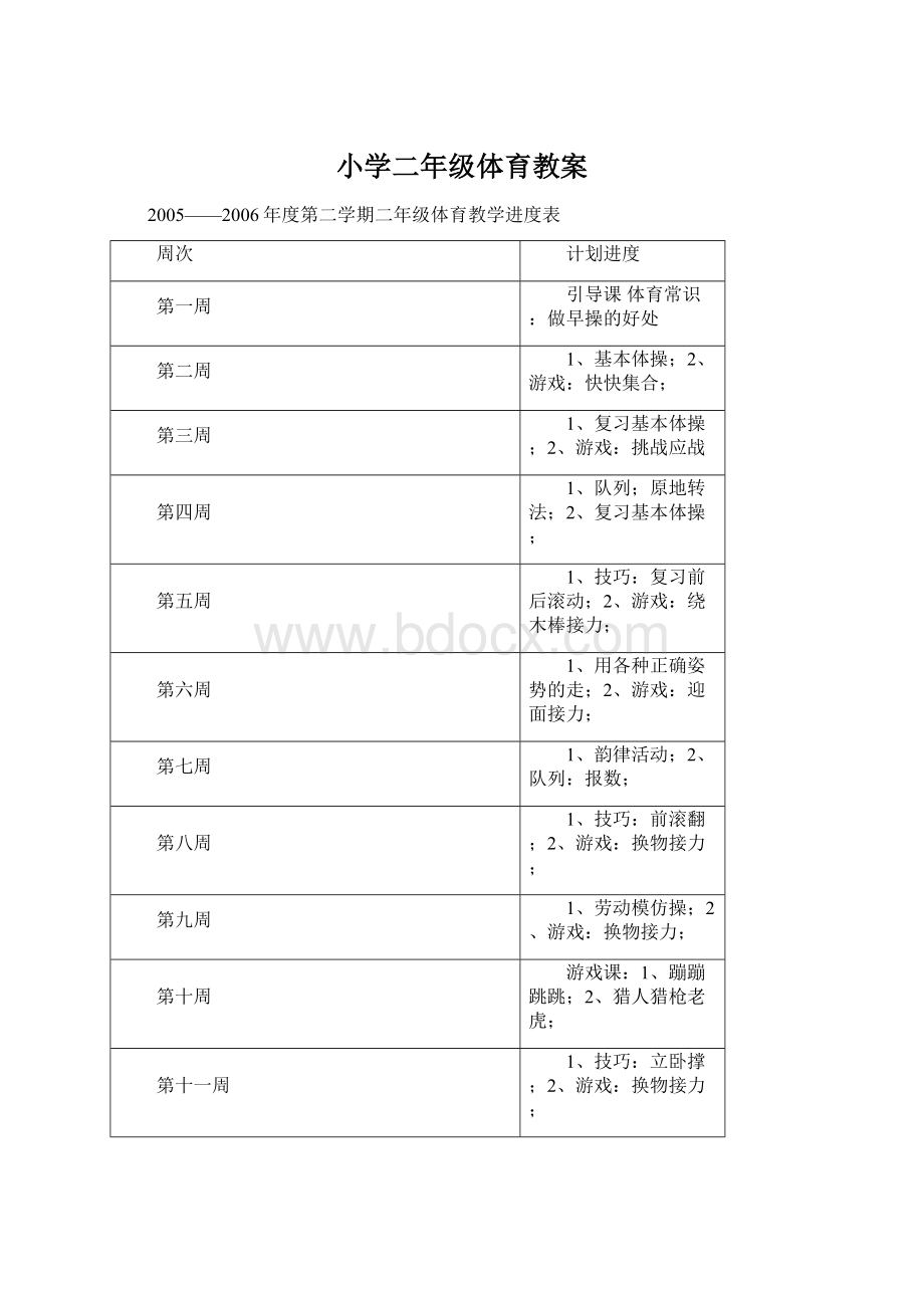 小学二年级体育教案Word文件下载.docx_第1页