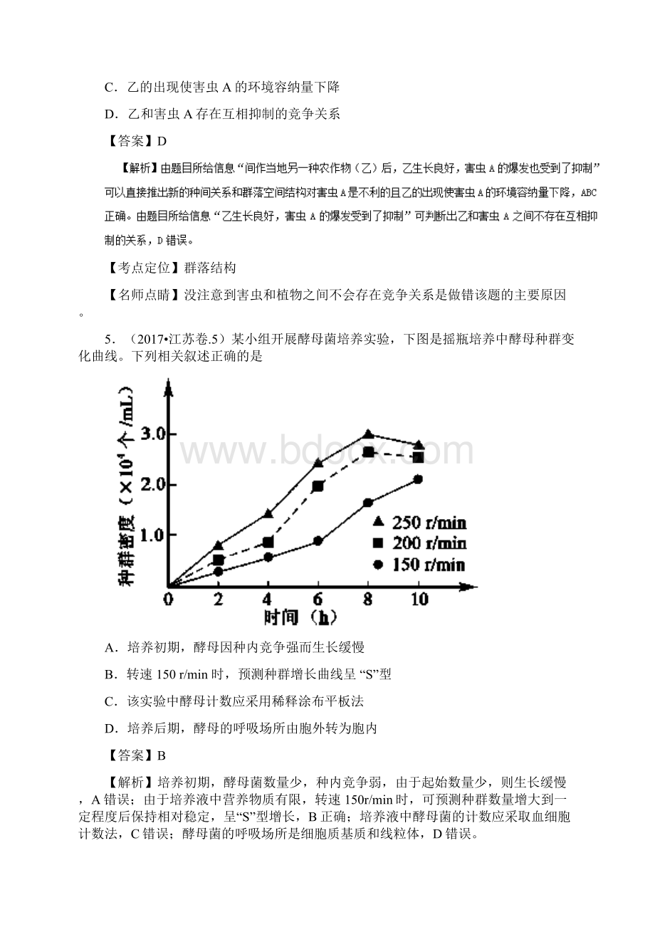 高考生物题汇编13种群和群落Word文件下载.docx_第3页