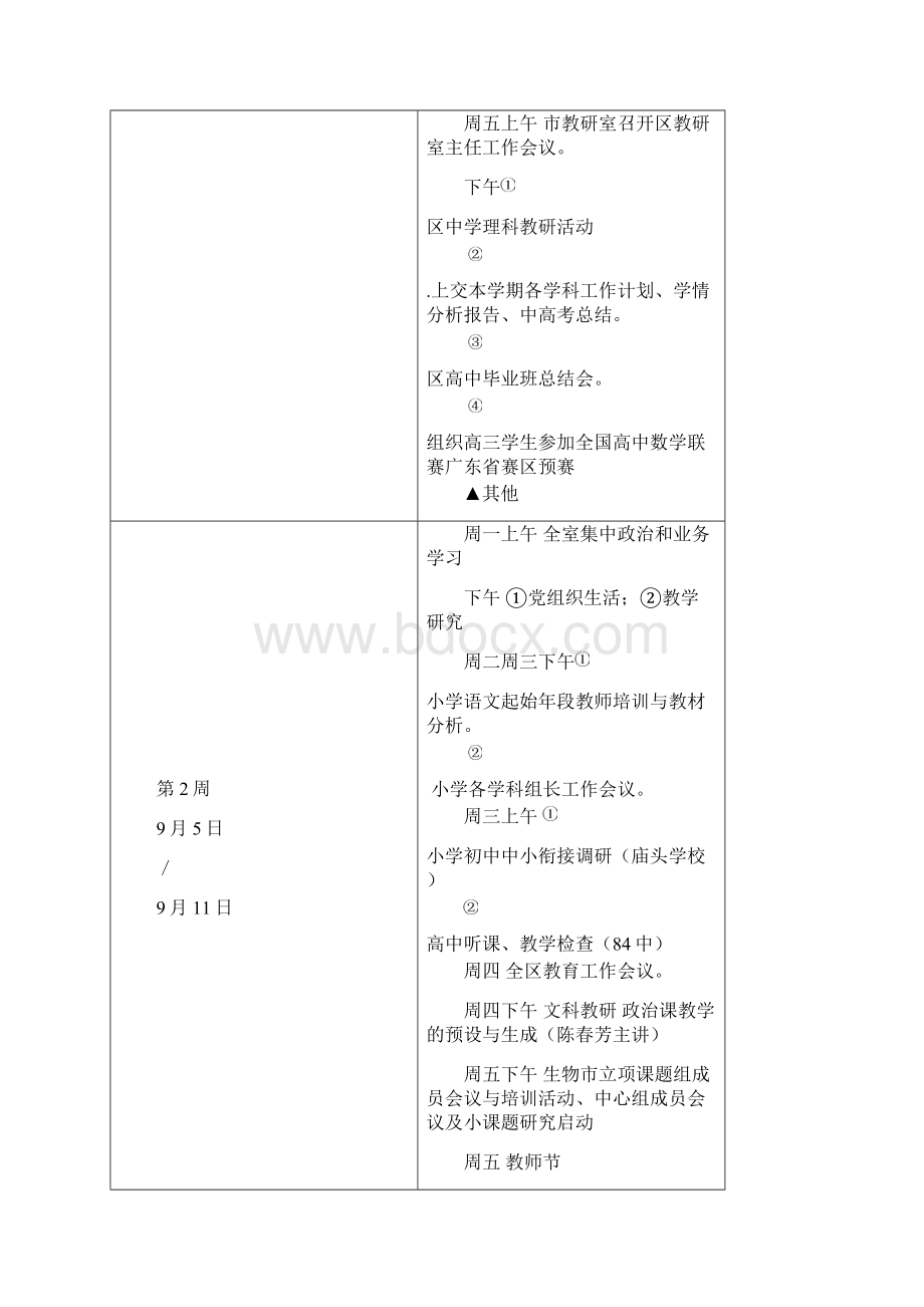 面对高考黄埔区教育局教研室学年上学期工作周程.docx_第2页