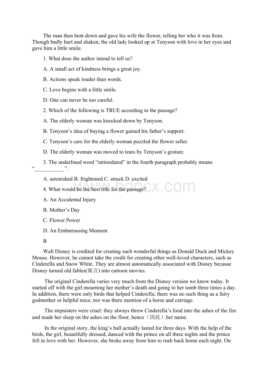 高三第一次检测考试英语试题 含答案.docx_第2页