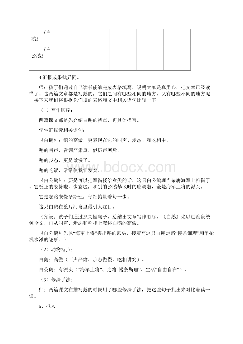 群文阅读同题对比学写法之作家笔下动物教学设计.docx_第3页