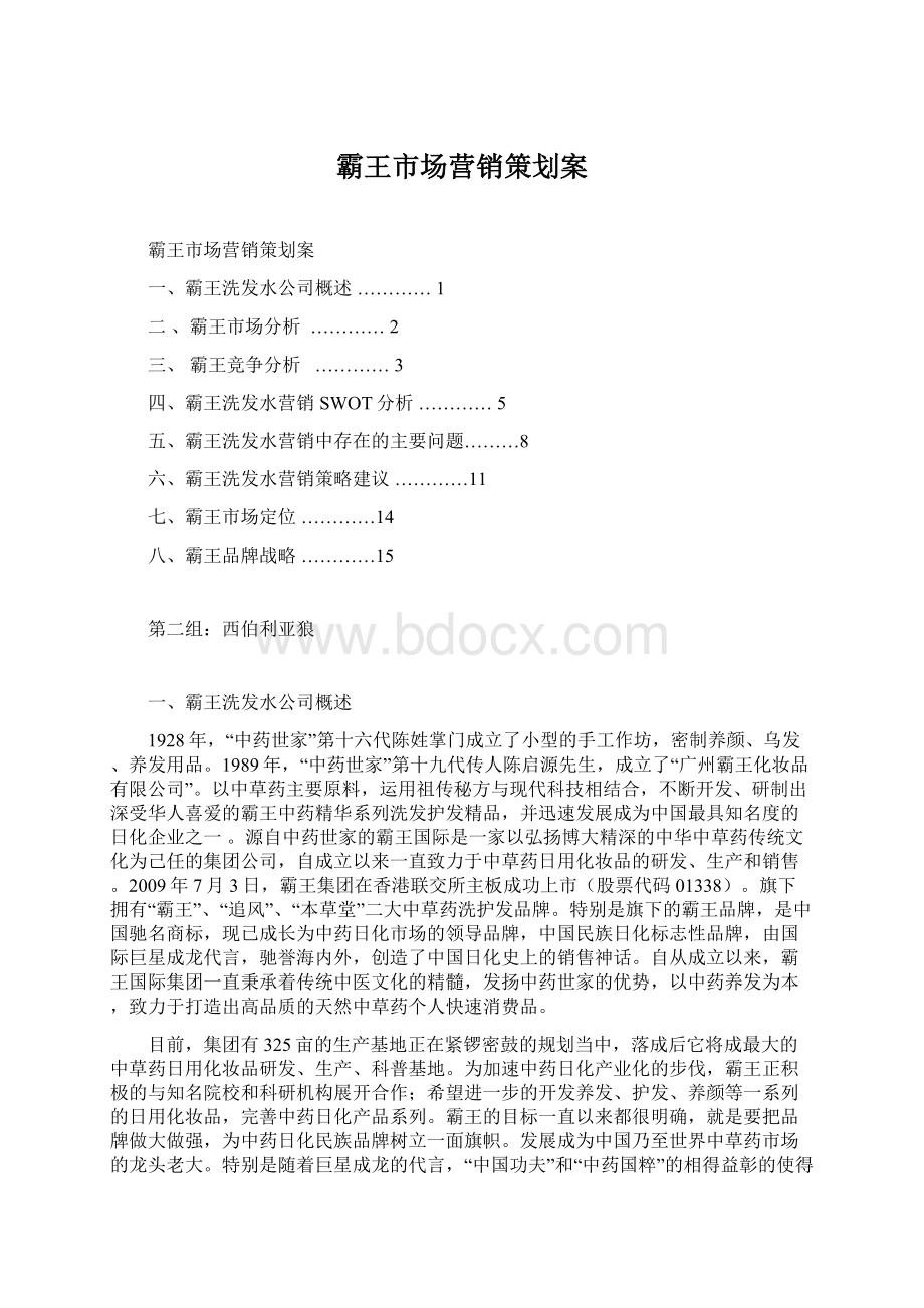 霸王市场营销策划案Word文件下载.docx_第1页