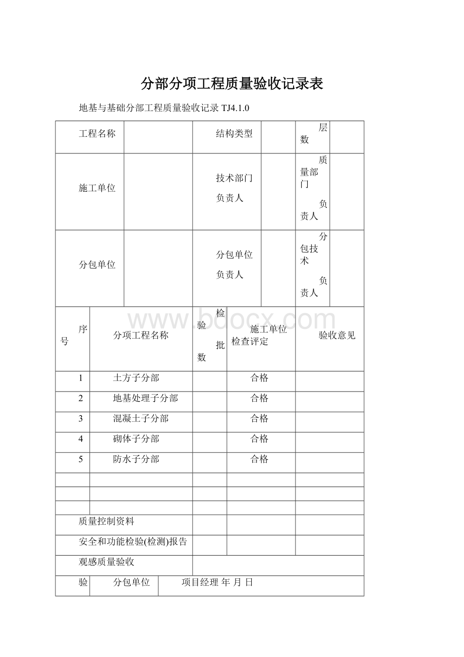 分部分项工程质量验收记录表.docx