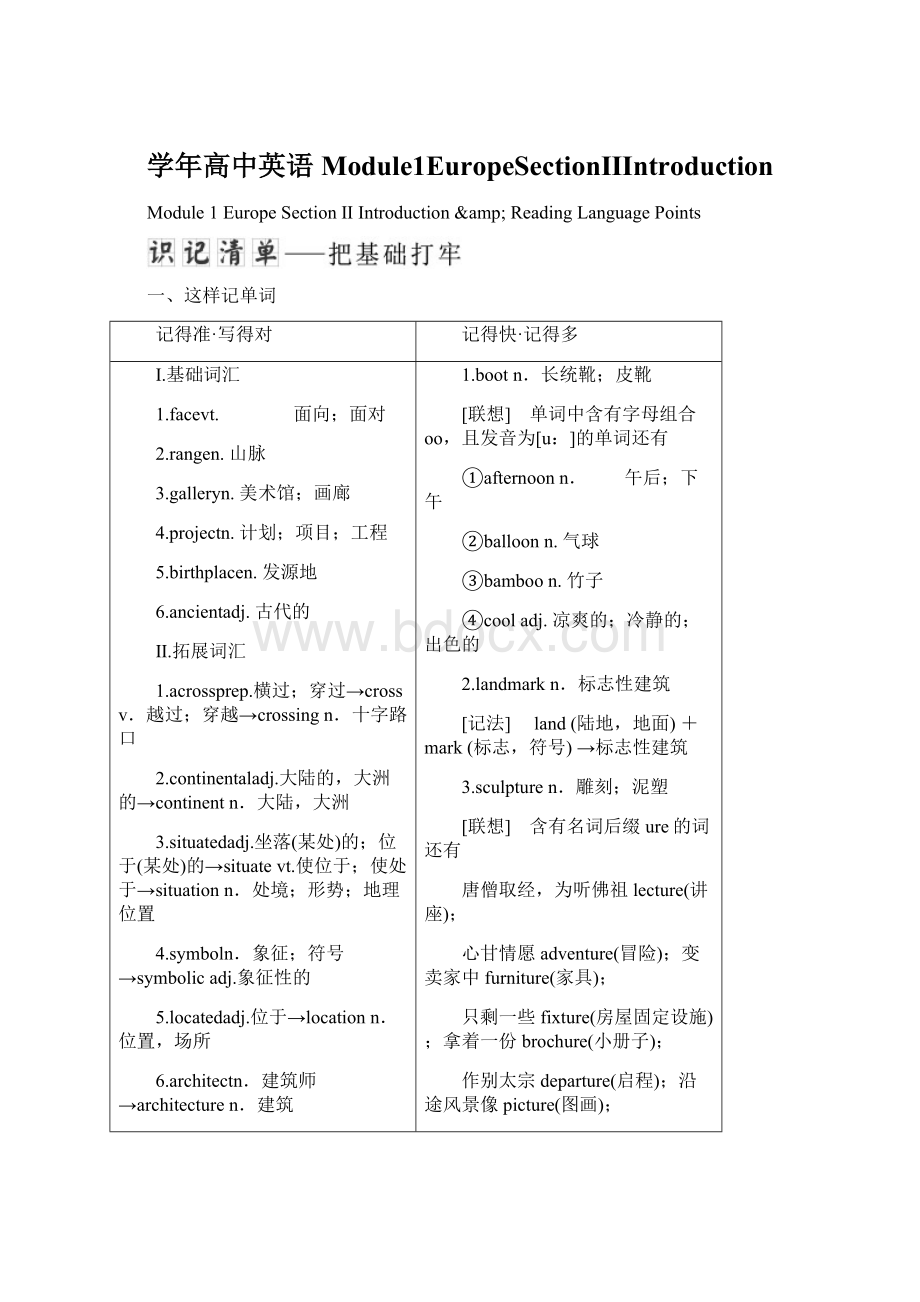 学年高中英语Module1EuropeSectionⅡIntroductionWord文档格式.docx_第1页