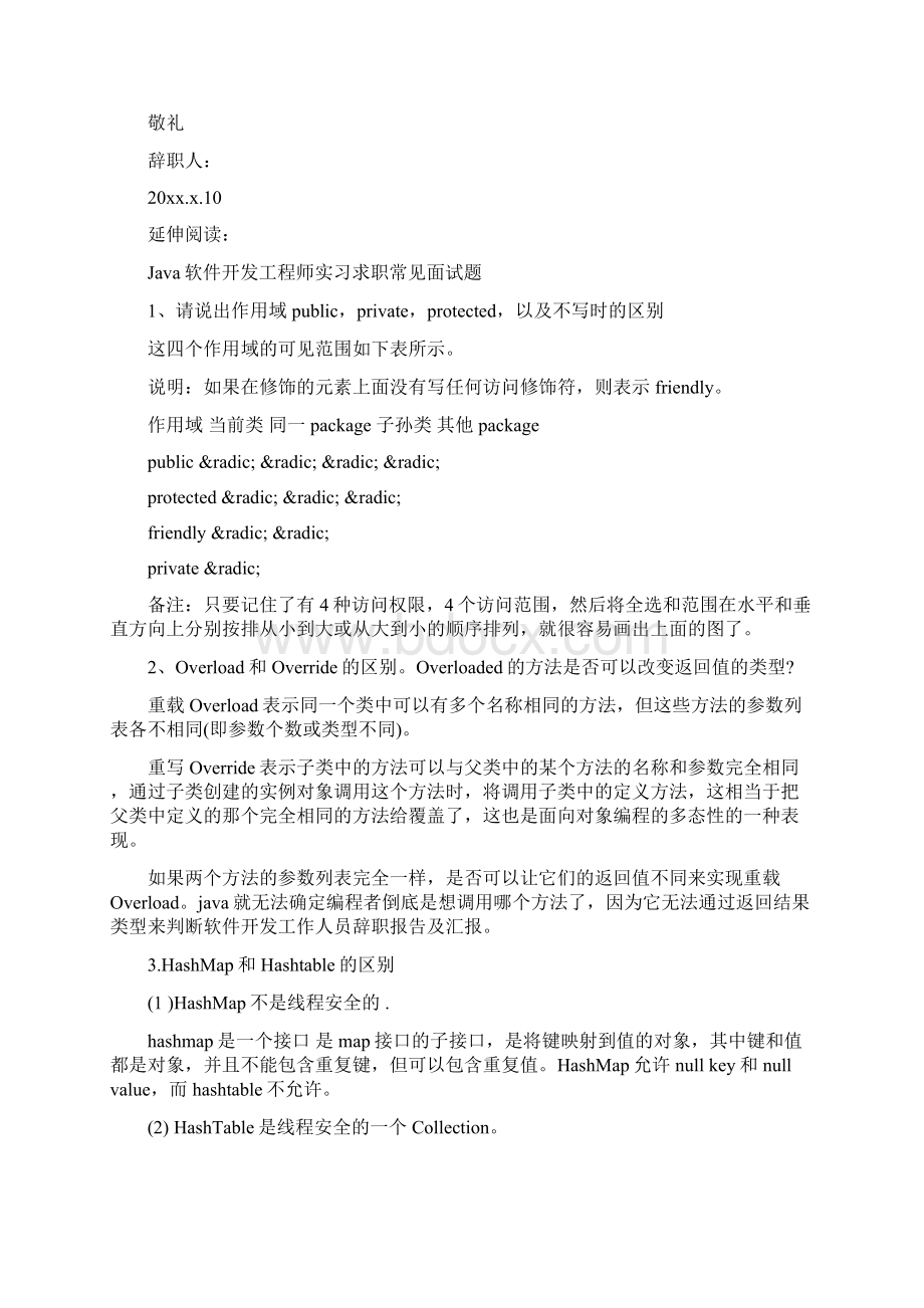 软件开发工作人员辞职报告记录及汇报Word文档格式.docx_第2页