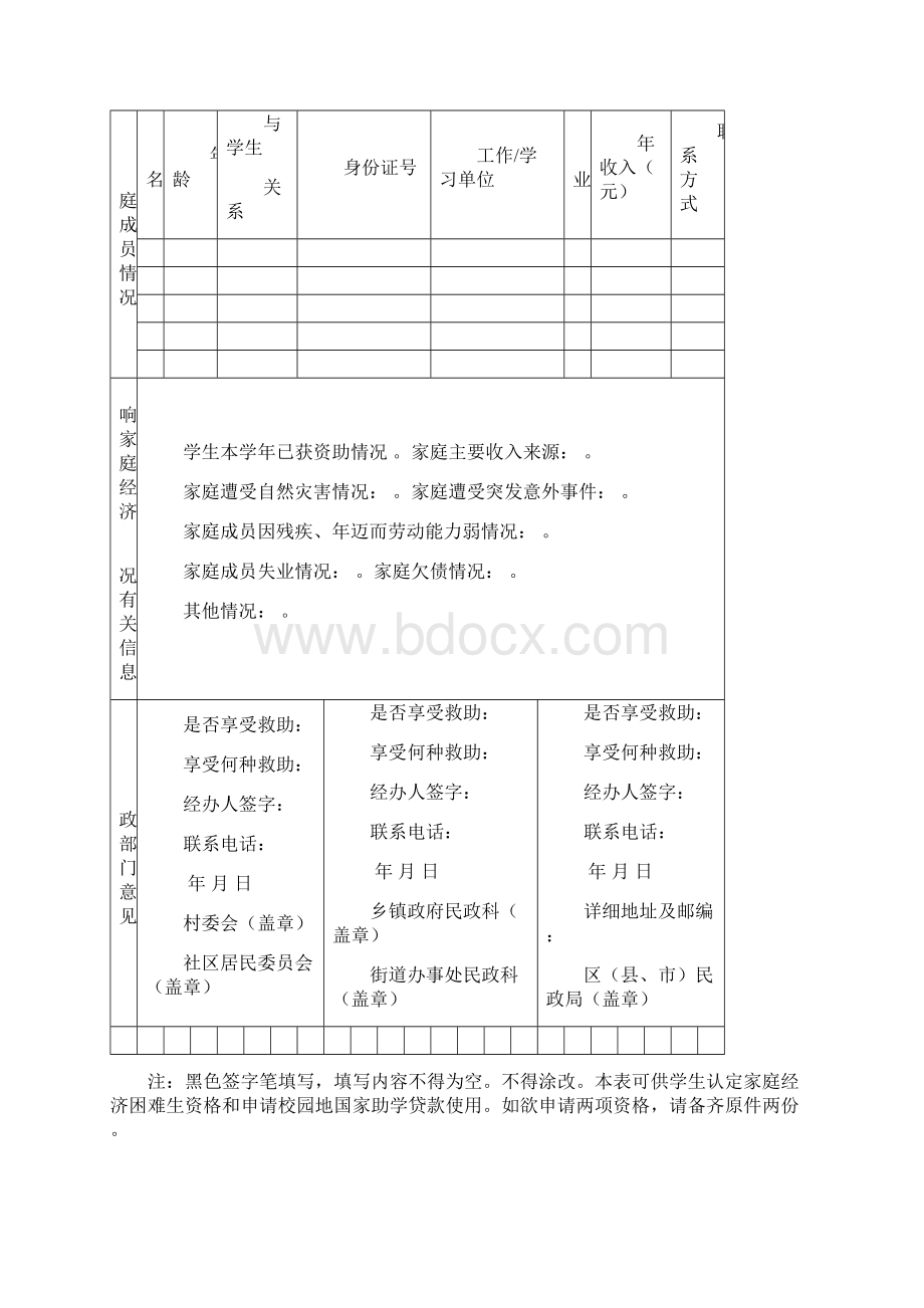 首都师范大学 申请贷款学生需要提供的材料及填写规范.docx_第3页