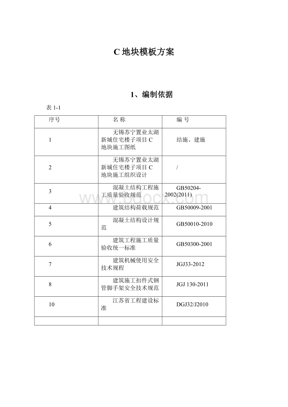 C地块模板方案Word文档下载推荐.docx